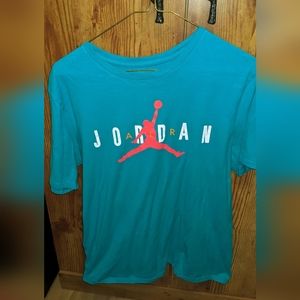 Air Jordan Nike Brand Teal Pink Orange South Beach Men's Tshirt Medium